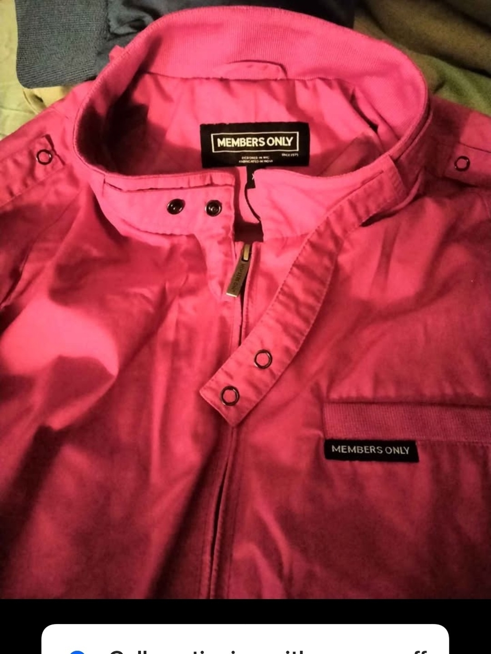 Members Only Hot Pink Stand-Collar Bomber Jacket